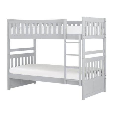 Orion Gray Twin/Twin Bunk Bed with Twin Trundle from Homelegance - Luna Furniture