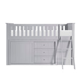 B2063LL-1*BCDR (5) Low Loft Bunk with Bookcase and Dresser from Homelegance - Luna Furniture