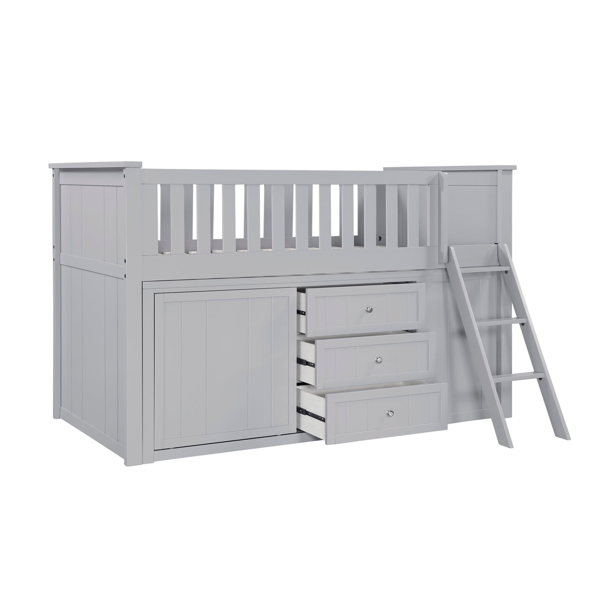 B2063LL-1*BCDR (5) Low Loft Bunk with Bookcase and Dresser from Homelegance - Luna Furniture