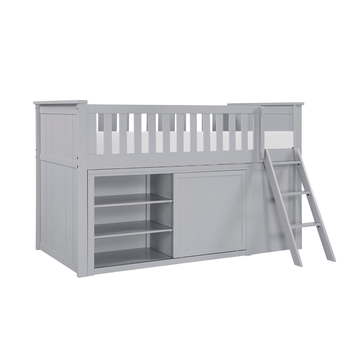 B2063LL-1*BCDR (5) Low Loft Bunk with Bookcase and Dresser from Homelegance - Luna Furniture
