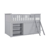 B2063LL-1*BCDR (5) Low Loft Bunk with Bookcase and Dresser from Homelegance - Luna Furniture