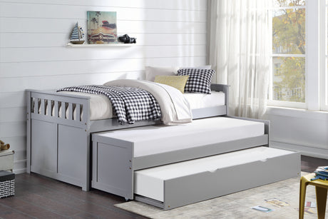 Orion Gray Low Loft Bunk from Homelegance - Luna Furniture