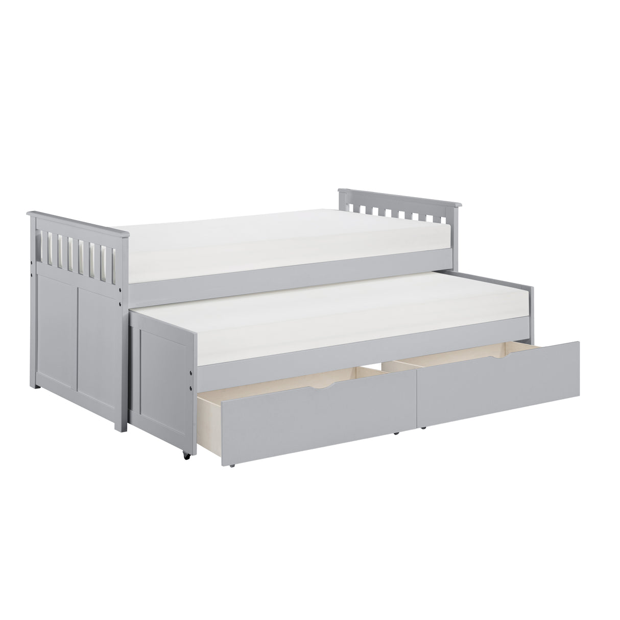 Orion Gray Twin/Twin Bed with Storage Boxes from Homelegance - Luna Furniture