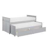 Orion Gray Twin/Twin Bed with Storage Boxes from Homelegance - Luna Furniture