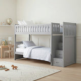 Orion Gray Twin/Twin Bed with Storage Boxes