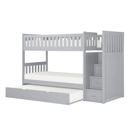Orion Gray Twin/Twin Bed with Storage Boxes from Homelegance - Luna Furniture