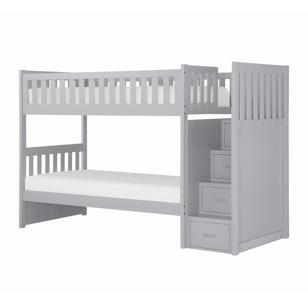 Orion Gray Twin/Twin Bed with Storage Boxes