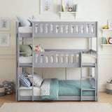 Orion Gray Twin Triple Bunk Bed