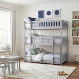 Orion Gray Twin Triple Bunk Bed