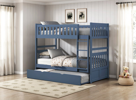 Nora Blue Twin Storage Daybed with Trundle from Homelegance - Luna Furniture