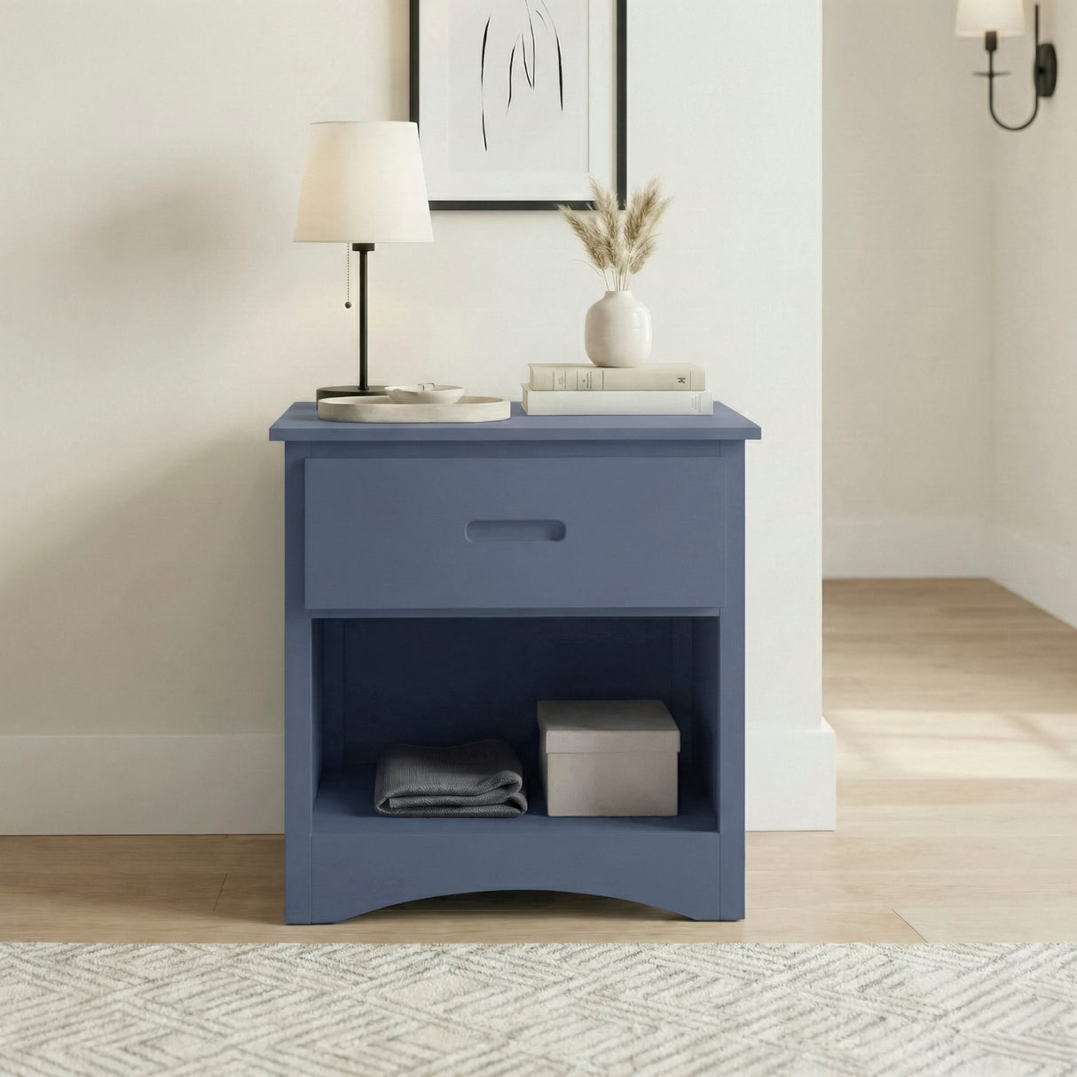 Nora Blue Nightstand from Homelegance - Luna Furniture