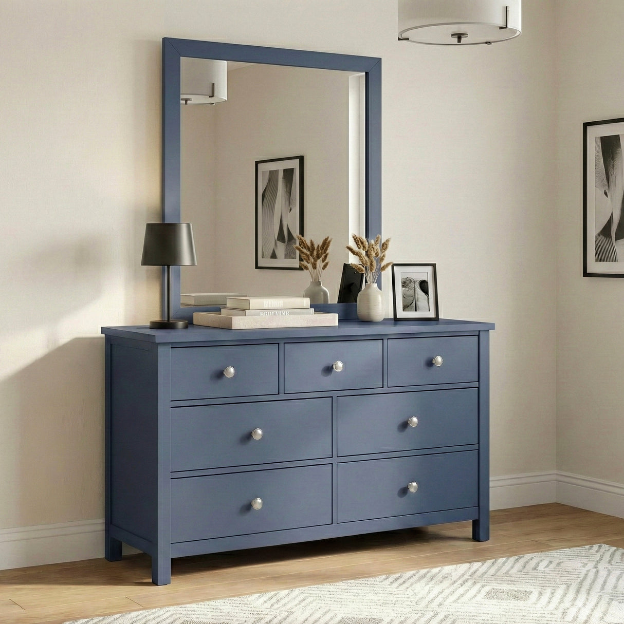 Nora Blue Dresser Mirror (Mirror Only) from Homelegance - Luna Furniture