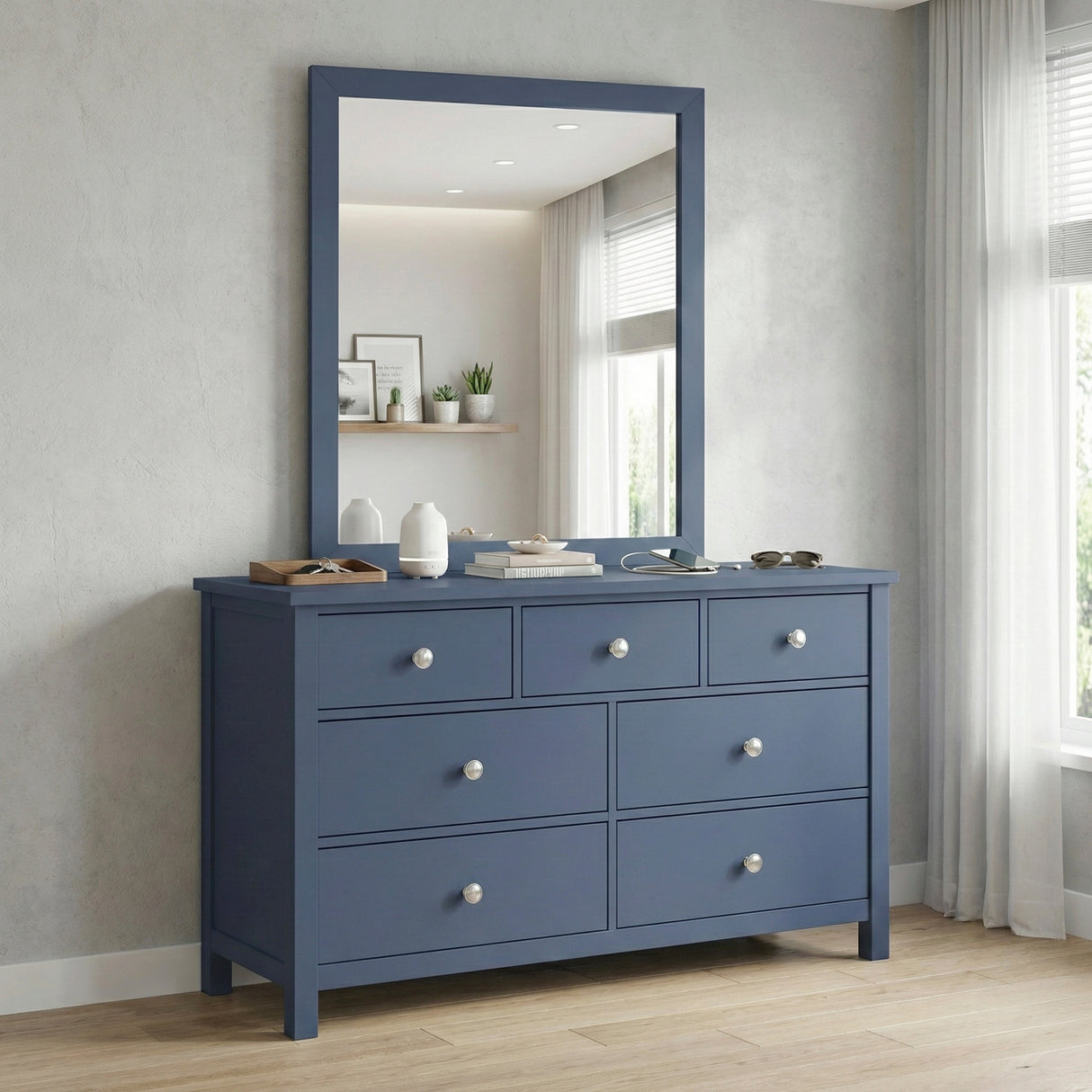 Nora Blue Dresser Mirror (Mirror Only) from Homelegance - Luna Furniture