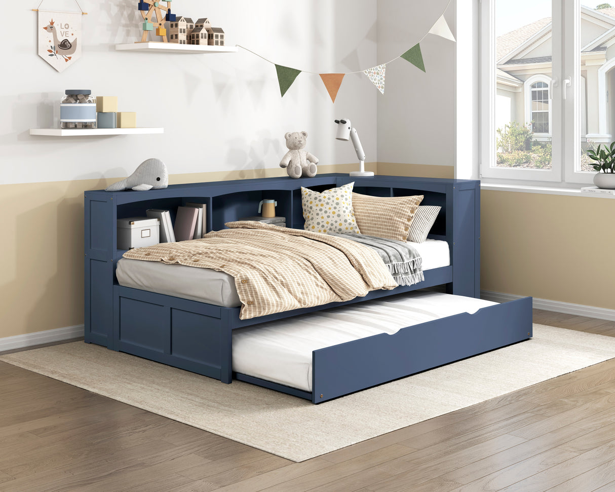 Nora Blue Twin/Twin Bed from Homelegance - Luna Furniture