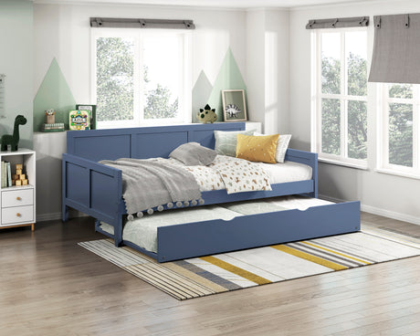 Nora Blue Twin Storage Daybed with Trundle from Homelegance - Luna Furniture