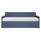 Nora Blue Twin Bookcase Corner Platform Bed from Homelegance - Luna Furniture