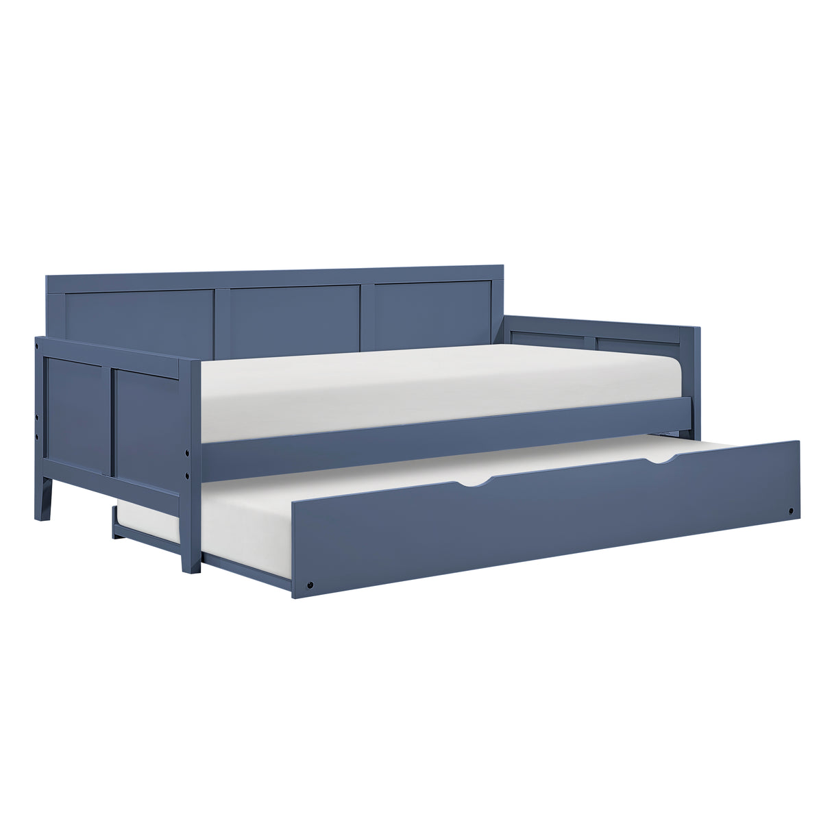 Nora Blue Twin Bookcase Corner Platform Bed from Homelegance - Luna Furniture