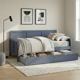 Nora Blue Twin Bookcase Corner Platform Bed from Homelegance - Luna Furniture