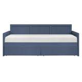 Nora Blue Twin Bookcase Corner Platform Bed from Homelegance - Luna Furniture