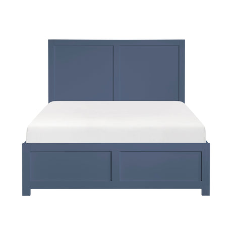 Nora Blue Full Platform Bed from Homelegance - Luna Furniture