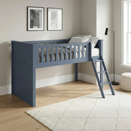 Nora Blue Low Loft Bunk Bed from Homelegance - Luna Furniture