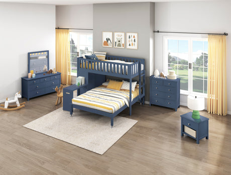 Orion Gray Twin Triple Bunk Bed from Homelegance - Luna Furniture