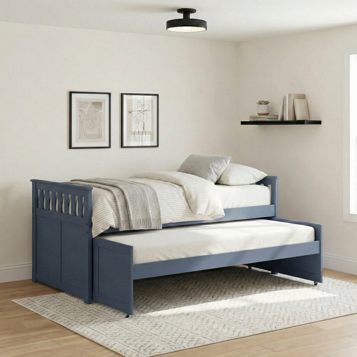 Nora Blue Twin/Twin Bed from Homelegance - Luna Furniture