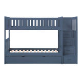 Nora Blue Twin/Twin Step Bunk Bed