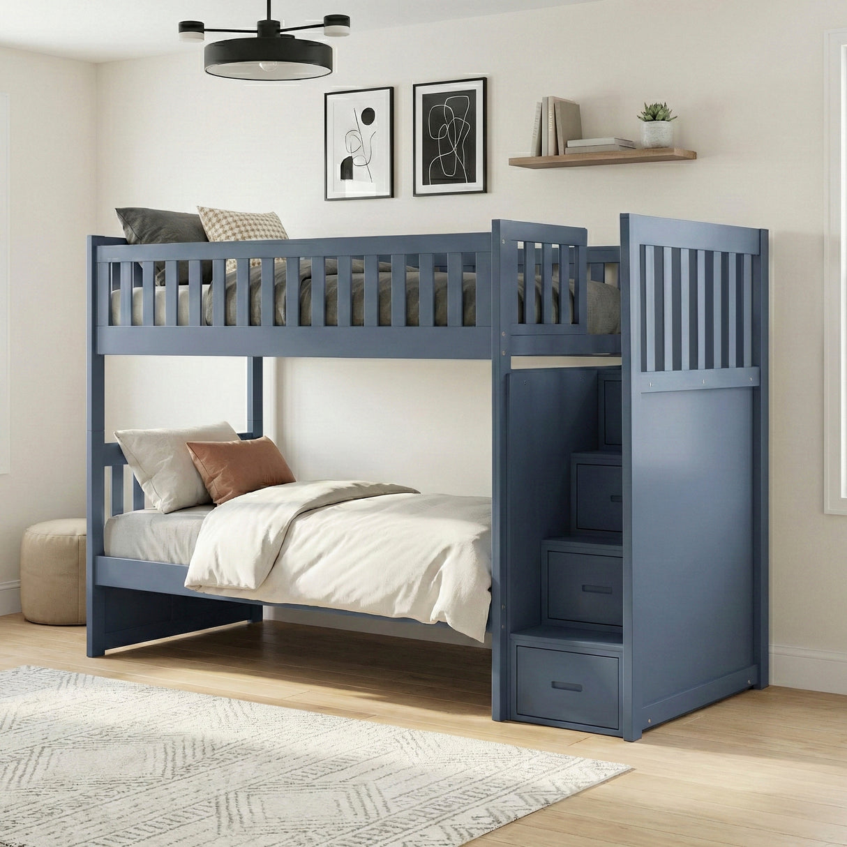 Nora Blue Twin Platform Bed from Homelegance - Luna Furniture