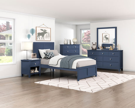Nora Blue Twin Platform Bed from Homelegance - Luna Furniture