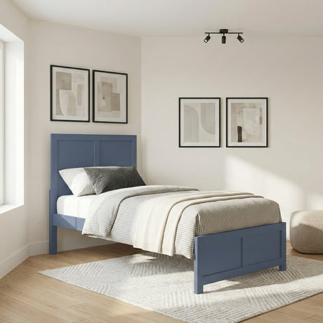Nora Blue Twin Platform Bed from Homelegance - Luna Furniture