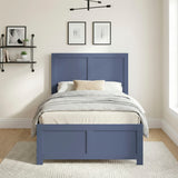 Nora Blue Twin Platform Bed from Homelegance - Luna Furniture