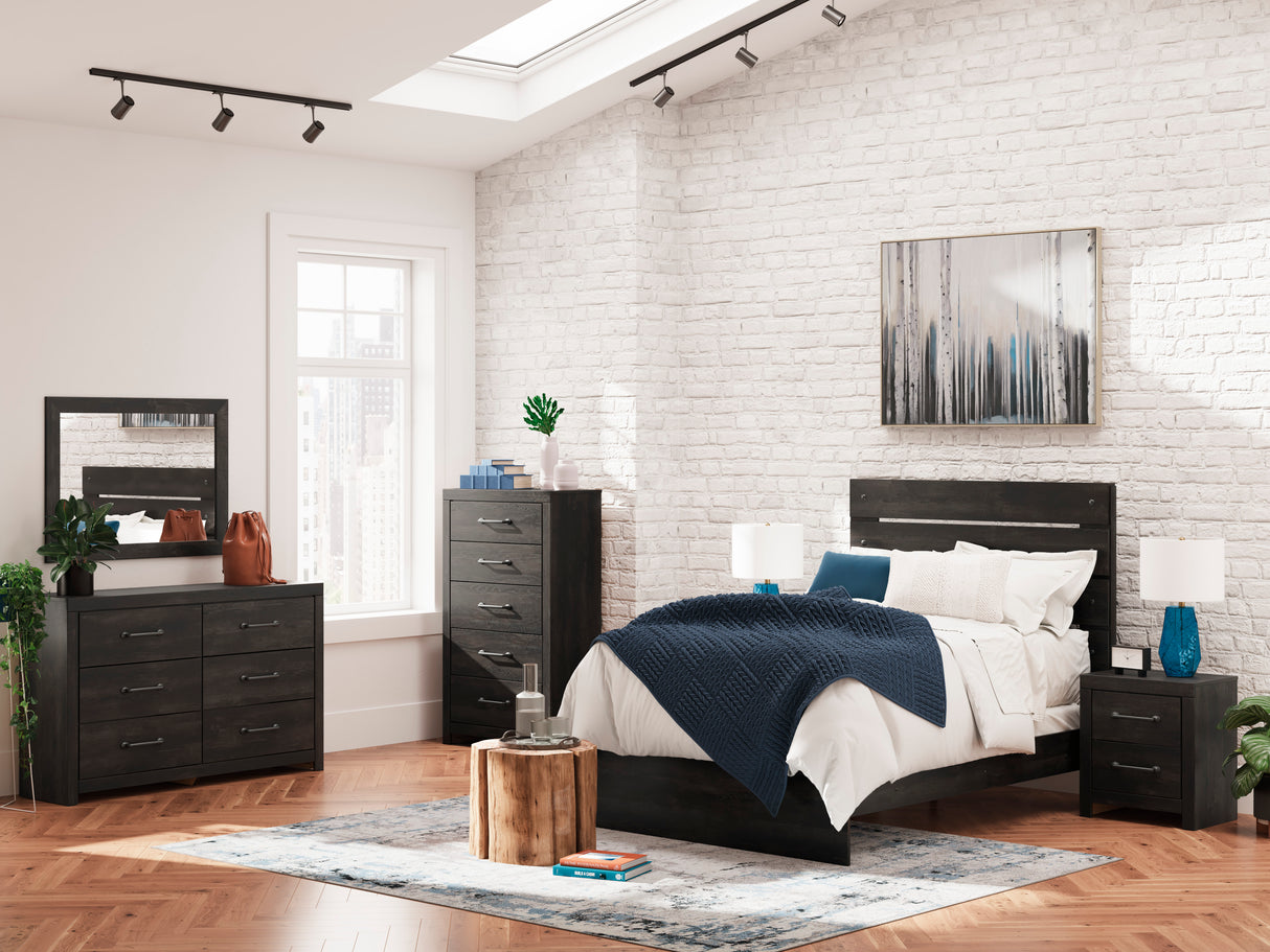 Hollivern Dark Gray Storage Youth Panel Bedroom Set with 2 One-Side Drawers from Ashley - Luna Furniture