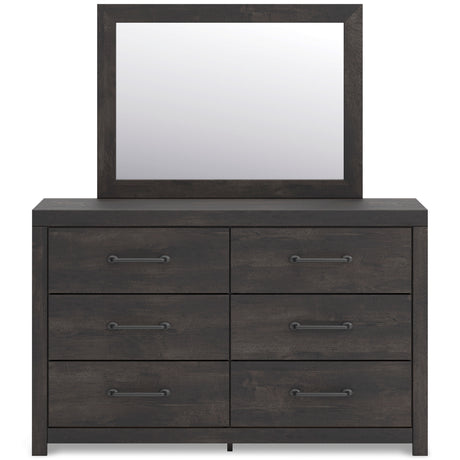 Hollivern Dark Gray Storage Panel Bedroom Set with 2 One-Side Drawers from Ashley - Luna Furniture