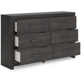 Hollivern Dark Gray Storage Youth Panel Bedroom Set with 4 Side Drawers from Ashley - Luna Furniture