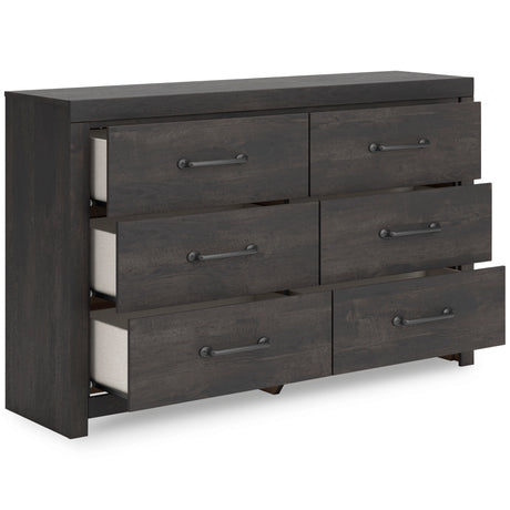Hollivern Dark Gray Storage Youth Panel Bedroom Set with 4 Side Drawers from Ashley - Luna Furniture