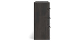 Hollivern Twin Panel Bed with Storage with Dresser in Dark Gray from Ashley - Luna Furniture