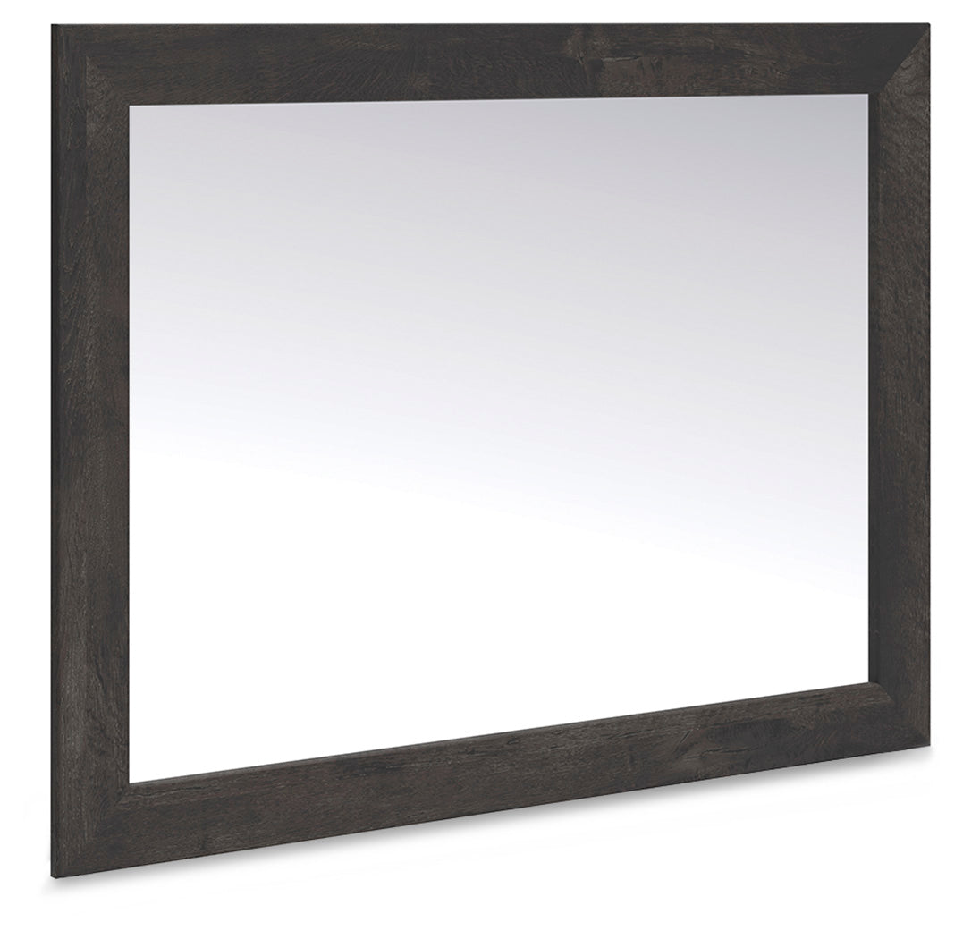 Hollivern Dark Gray Storage Panel Bedroom Set with 2 One-Side Drawers from Ashley - Luna Furniture