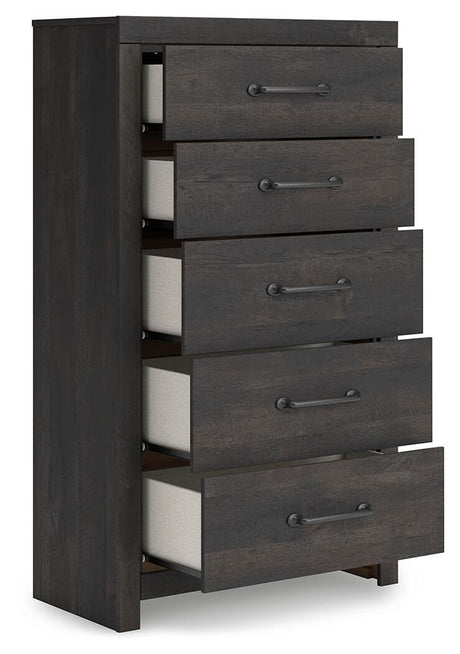 Hollivern Twin Panel Storage Bed, Dresser, Mirror and Chest from Ashley - Luna Furniture