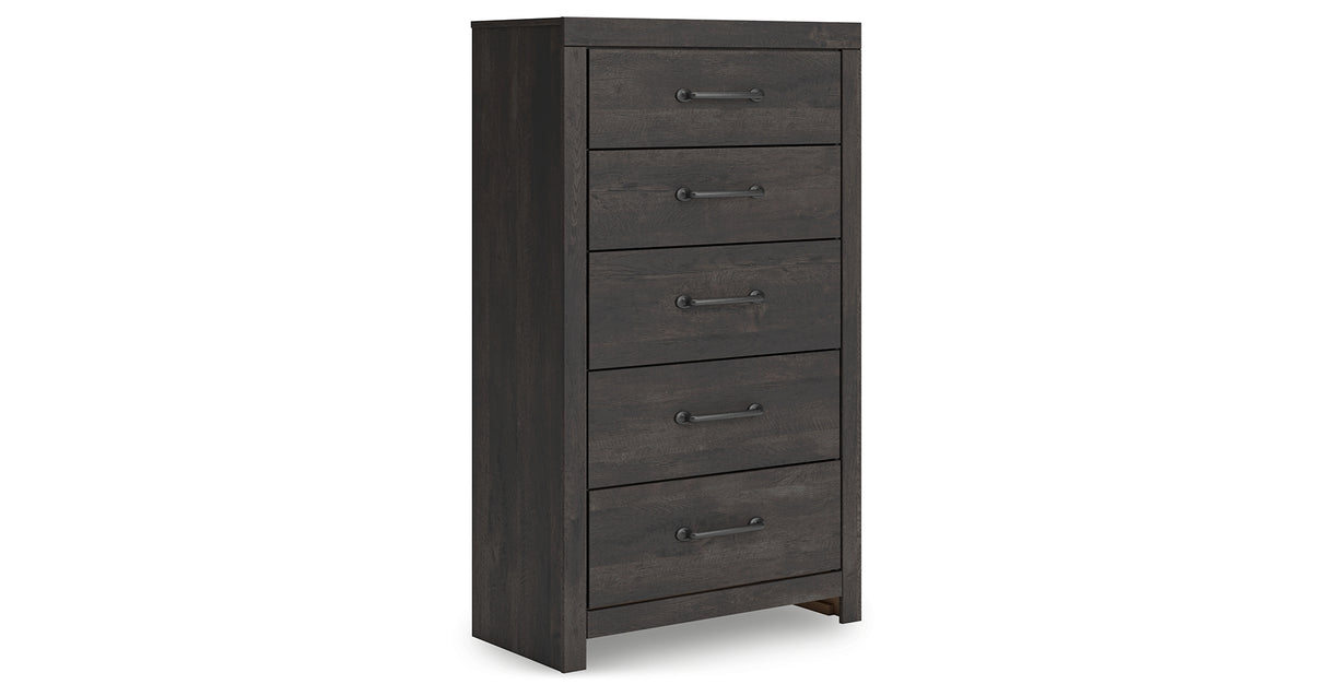 Hollivern Dark Gray Chest of Drawers from Ashley - Luna Furniture