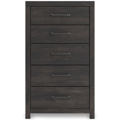 Hollivern Dark Gray Storage Youth Panel Bedroom Set with 4 Side Drawers from Ashley - Luna Furniture