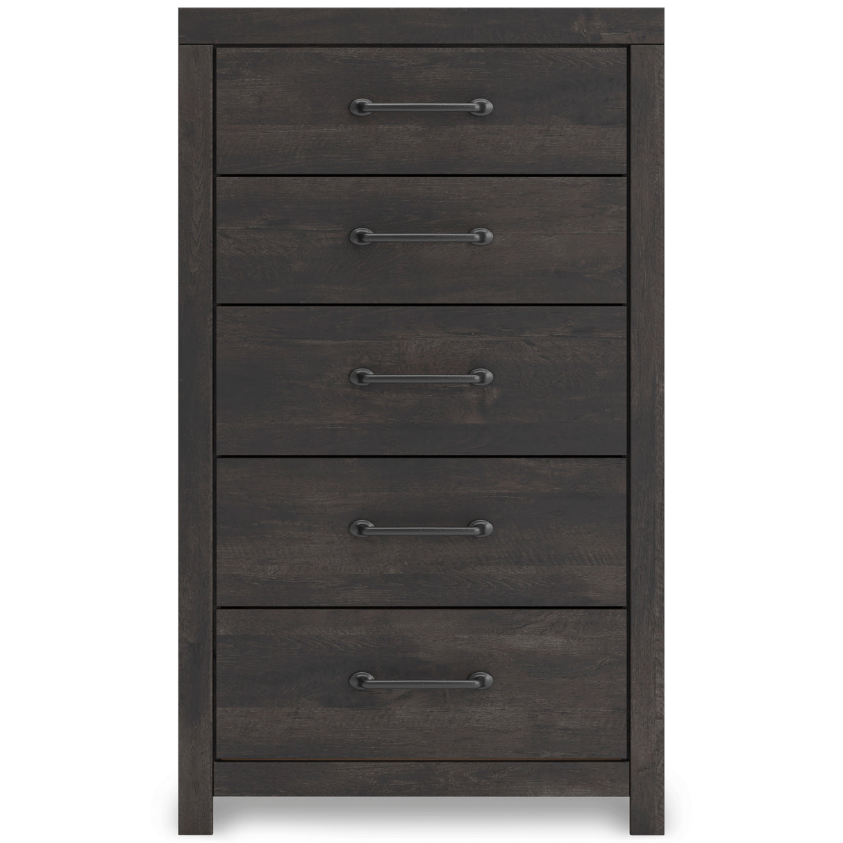 Hollivern Dark Gray Storage Panel Bedroom Set with 2 One-Side Drawers from Ashley - Luna Furniture