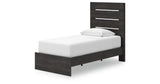 Hollivern Twin Panel Storage Bed with Mirrored Dresser and 2 Nightstands in Dark Gray from Ashley - Luna Furniture