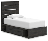 Hollivern Twin Panel Storage Bed, Dresser, Mirror and Chest from Ashley - Luna Furniture