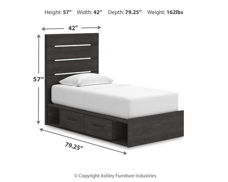 Hollivern Twin Panel Storage Bed, Dresser, Mirror and Chest from Ashley - Luna Furniture