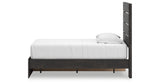 Hollivern Twin Panel Storage Bed with Mirrored Dresser and 2 Nightstands in Dark Gray from Ashley - Luna Furniture