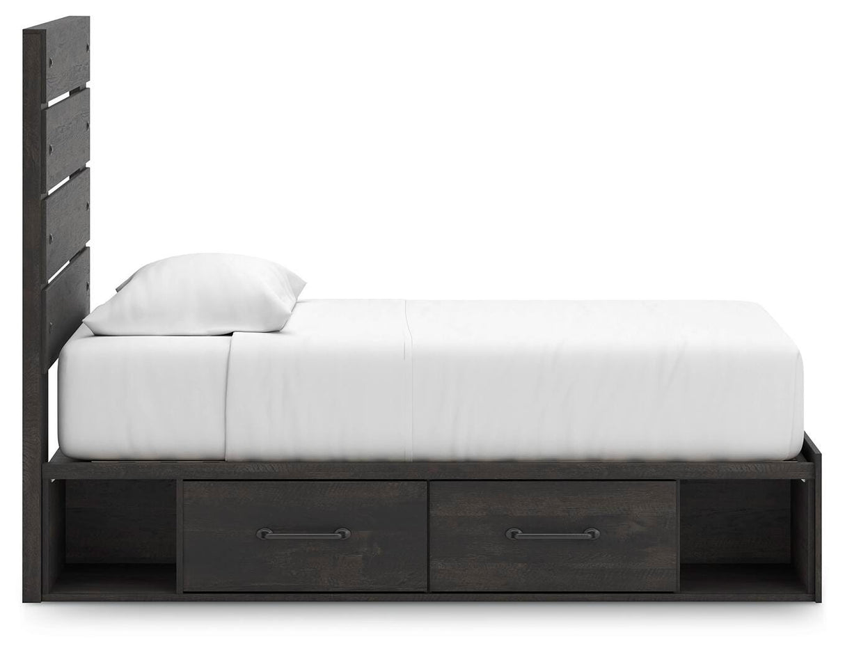 Hollivern Twin Panel Storage Bed, Dresser, Mirror and Chest from Ashley - Luna Furniture