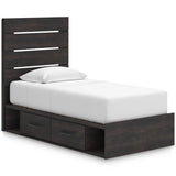 Hollivern Dark Gray Storage Youth Panel Bedroom Set with 4 Side Drawers from Ashley - Luna Furniture