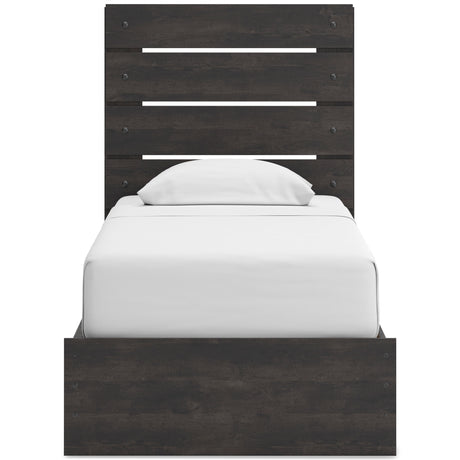 Hollivern Dark Gray Storage Youth Panel Bedroom Set with 4 Side Drawers from Ashley - Luna Furniture