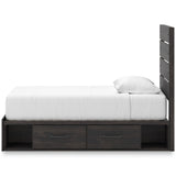 Hollivern Dark Gray Storage Youth Panel Bedroom Set with 4 Side Drawers from Ashley - Luna Furniture